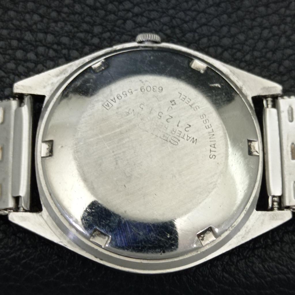 VINTAGE SEIKO 5 AUTOMATIC 6309A JAPAN MENS GREEN COLOR DIAL WATCH a701525-5 R206b-a701525