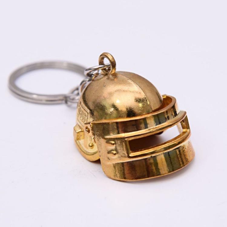 "12 cm PUBG-Schlüsselanhänger: Helm der Stufe 3, Bratpfanne und 98KAWM-Waffenmodell als Geschenk"