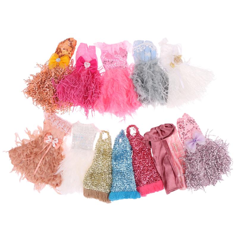 Doll Clothes For 30Cm Doll Clothes Evening Gown Trailing Skirt Wedding Dress Princess Dress Dollhouse Decor Accessories