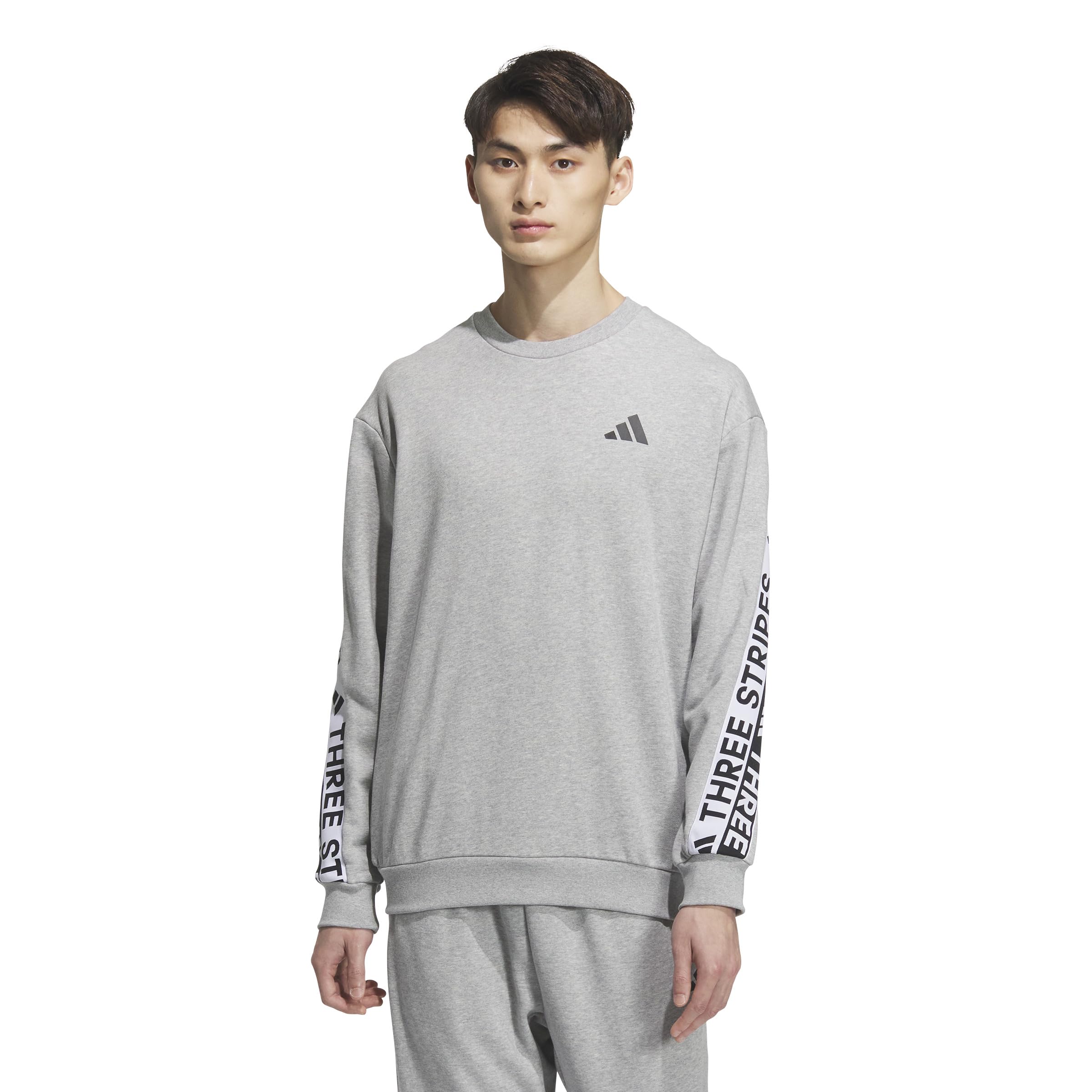

Свитшот Adidas Word Crew, средне-серый меланж, размер L, мужской, N2685, (KA1280),