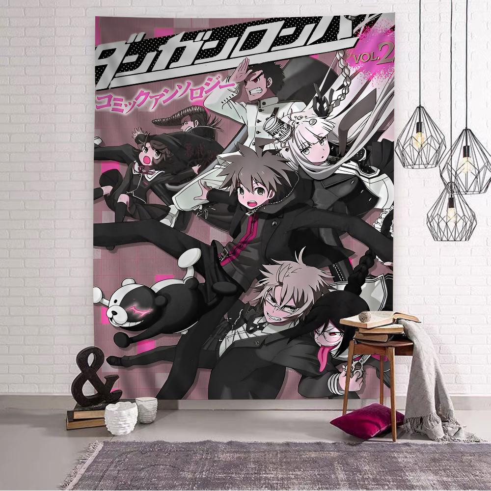 Anime danganronpa heiß Anime Wandteppich Hängend Tarot Hippie Wandteppiche Schlafsaal Wandbehang Laken