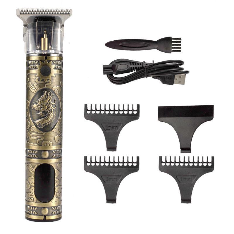 T9 LCD Display USB Rechargeable Electric Hair Clipper - Professional Carving and Trimming Tool