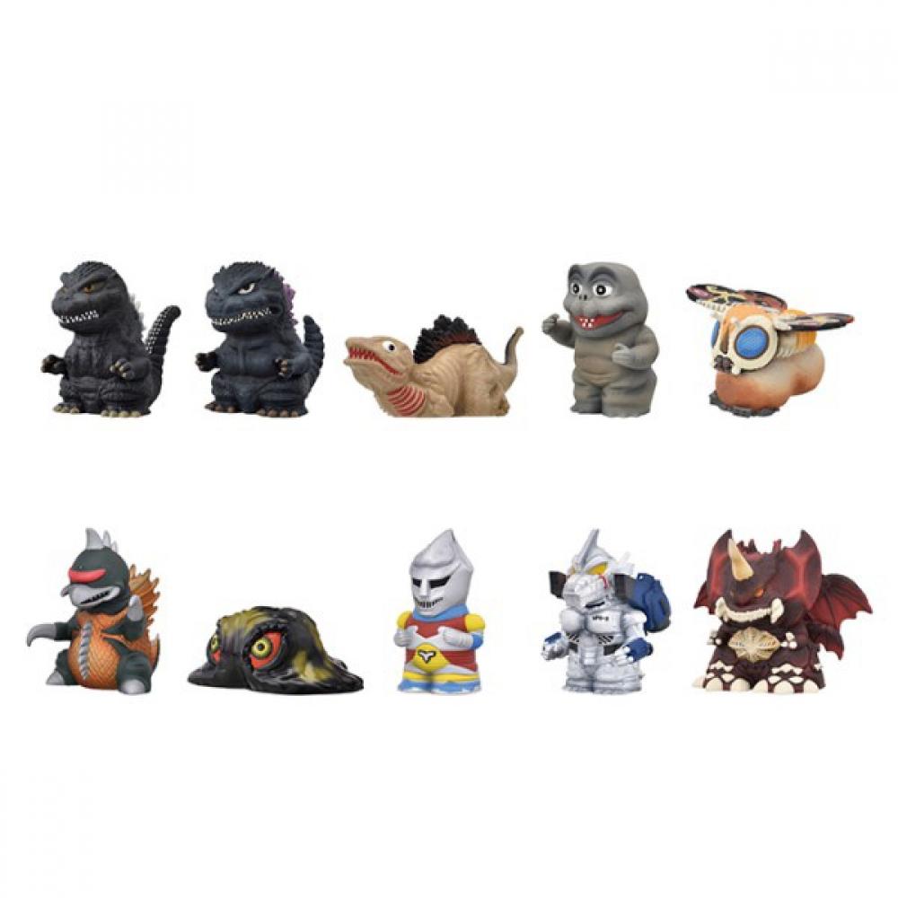 Godzilla Godzilla  Soft Vinyl Puppet Mascot 2  1box  10pcs   Reissue 