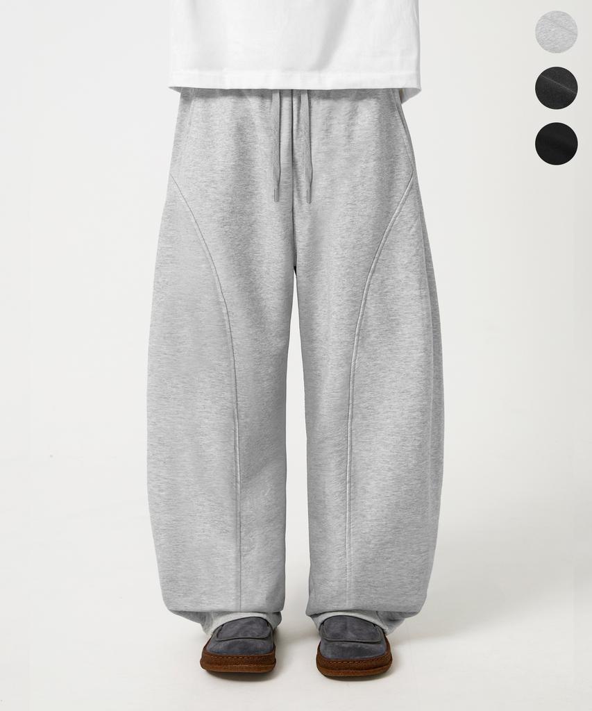 TRILLION (Summer Fabric) Curved Cut Sweatpants_3Color (B Type)