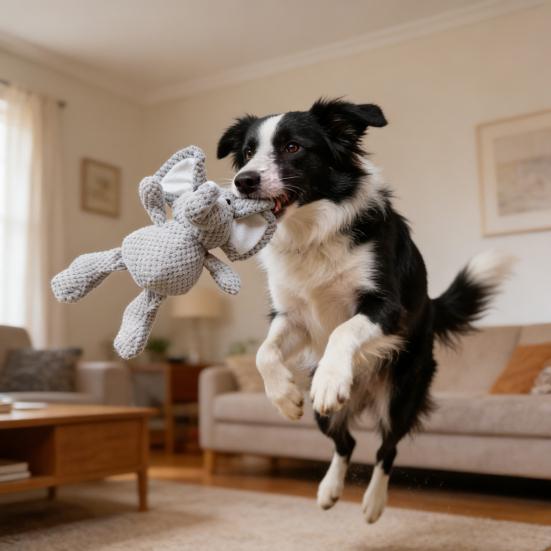 Jucărie de pluș pentru câini Interactivă Scârțâitoare Animal de pluș Jucărie Moale Rățușcă Iepure Măgar Câine Jucărie de ros pentru Rozătoare Puternice Câini Mici Medii Mari Iubitori de Aducere