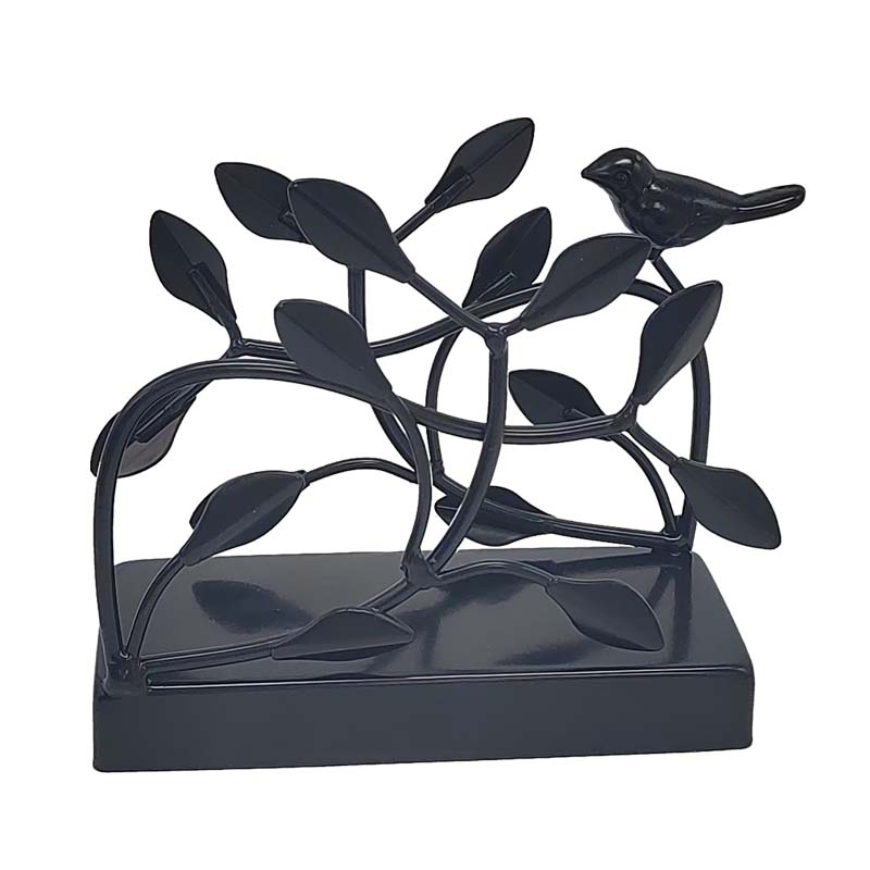 Napkin Holder Leaves Cocktail Napkin Holder Wedding Table Decoration Vintage Hollow Out Paper Napkin Box чёрный