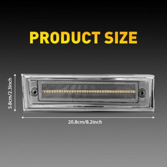 Clear Lens Front LED Side Marker Light White For Chevrolet K5 Blazer 1981-1991 T