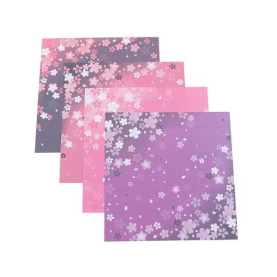 60 PEZZI Carta Origami Quadrata Doppia Faccia Fiore di Ciliegio Pieghevole Colorata Carte Sakura Bambini Fatto a Mano DIY Scrapbooking Artigianato Decorazione
