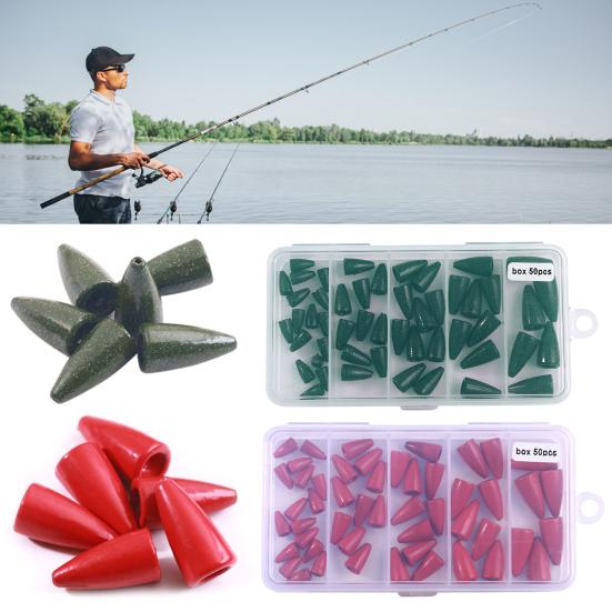 50 Stück Angelblei-Set Rostfrei Korrosionsbeständig Salzwasser Süßwasser Metall Blei