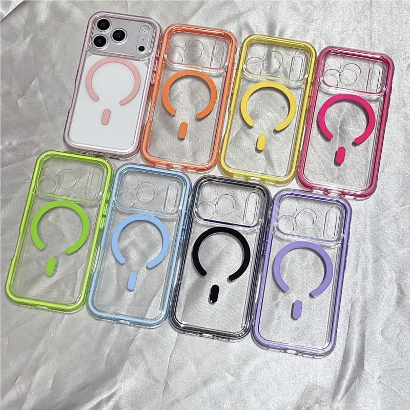 Custodia Morbida in Silicone Trasparente con Paraurti per iPhone 17 Air 16 16E 15 14 Plus 13 12 11 Pro Max Per Magsafe Cover Antiurto