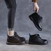 Leather Short Boots Women's Platform Martin Boots Autumn and Winter Thick Heel Women's Boots Leather Shoes Spring and Autumn Versatile Single Boots