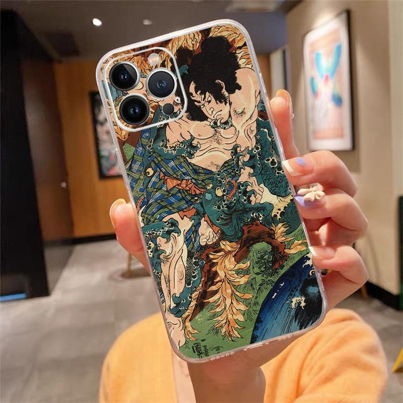 Phone Case For iphone 17 Air 17 16 Pro Max 15 14 13 Pro Max 15 16 Pro 15Plus Japanese samurai