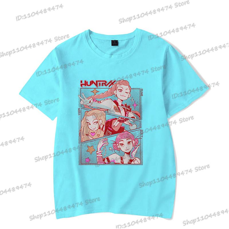 Rumi Print Women Men T Shirts KPop Demon Hunters Summer Funny Hip Hop Streetwear Short Sleeve Casual Anime Teenage T-shirts