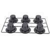 6 Cup Popover Pan for Baking Deep Non Stick Sturdy Carbon Steel Bakeware Easy to Clean for Pudding Muffins Popovers
