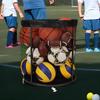 Ball Bin Sports Ball Storage Portable Organizer Box Large Capacity Net Container For Garage Deck Outdoor Garden Sports Outside