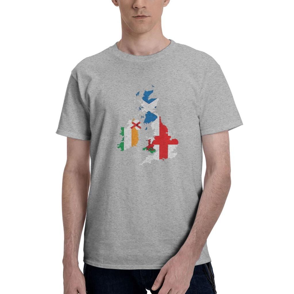 British Ireland Scotland Wales England Map 100 Cotton Casual Breathable Confortable Top Mens Designer Clothes Funny Gift