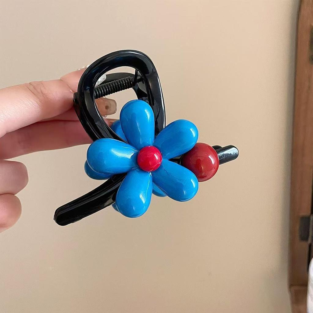 Koreanischer Eleganter Kürbisbogen Polka Dot Haarspange - Groß, Cremige Texturierte Hochsteckfrisur-Accessoire