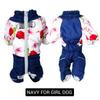 Winter Pet Jacket for Small Dogs Waterproof Windproof Zip-Up Snowsuit Fully Covered Belly Thicken Overalls for Girl/Boy Dogs