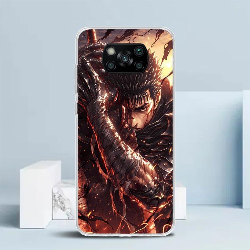 G-Guts B-Berserks Anime Soft Cover for Xiaomi Poco F7 Ultra X7 X6 X5 Pro M7 Phone Case Redmi 15 15C 13 13C 12 12C 10 10C Print S