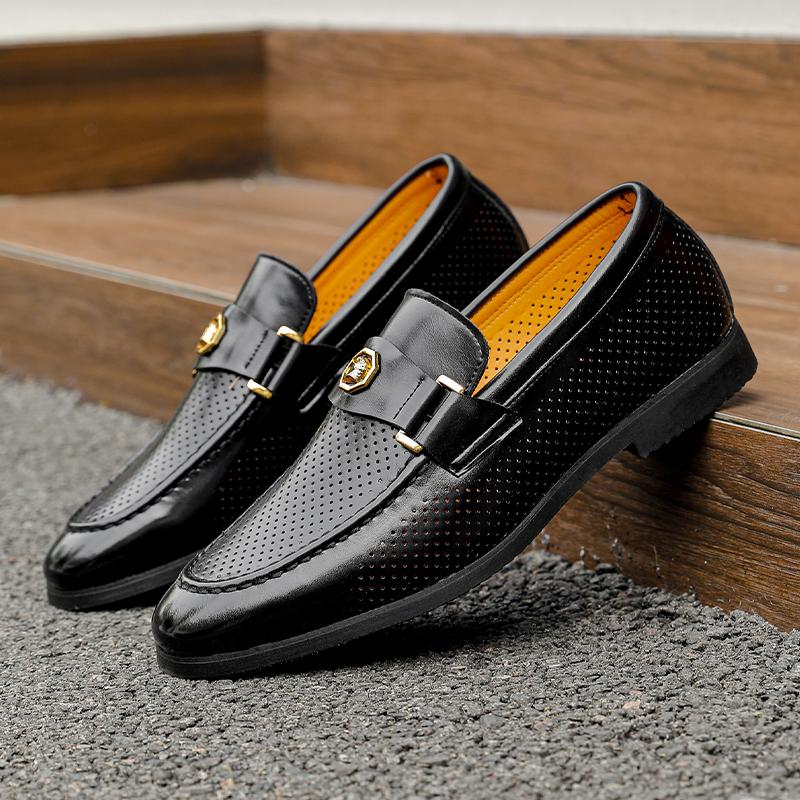 

Летние Новые Мужские Деловые Лоферы Мужские Повседневные Легкие Удобные Дышащие Брендовые Кожаные Туфли Социальная Обувь Мужские Размеры39-47 47