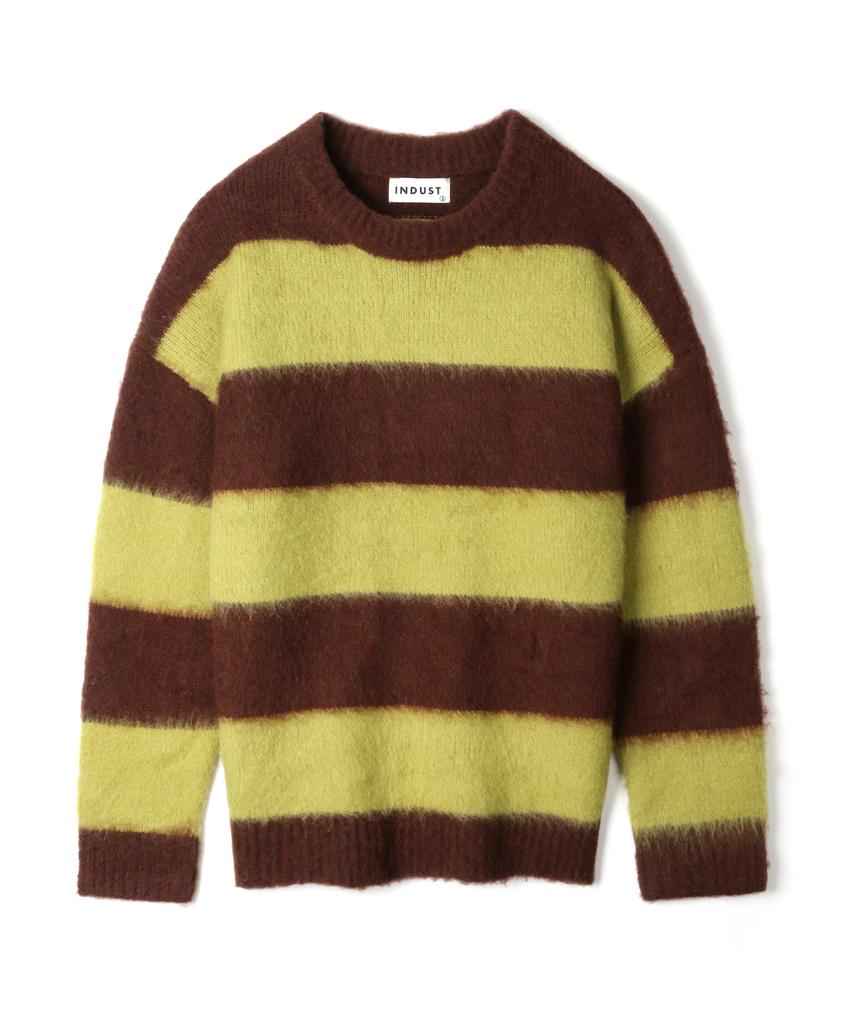 INDUST Wool Brush Stripe Knit_Brown