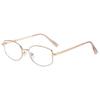 Minimalistische Golddrahtbrille im koreanischen Stil für Damen - High-End, myopiefreundlich, kleines Gestell für runde Gesichter