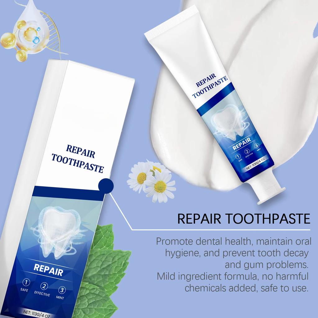 Fluoride Free Toothpaste Dental Caries Repair Anti Decay Brightening Tooth Oral Cleaning Remove Stain Freshens Breath Toothpaste