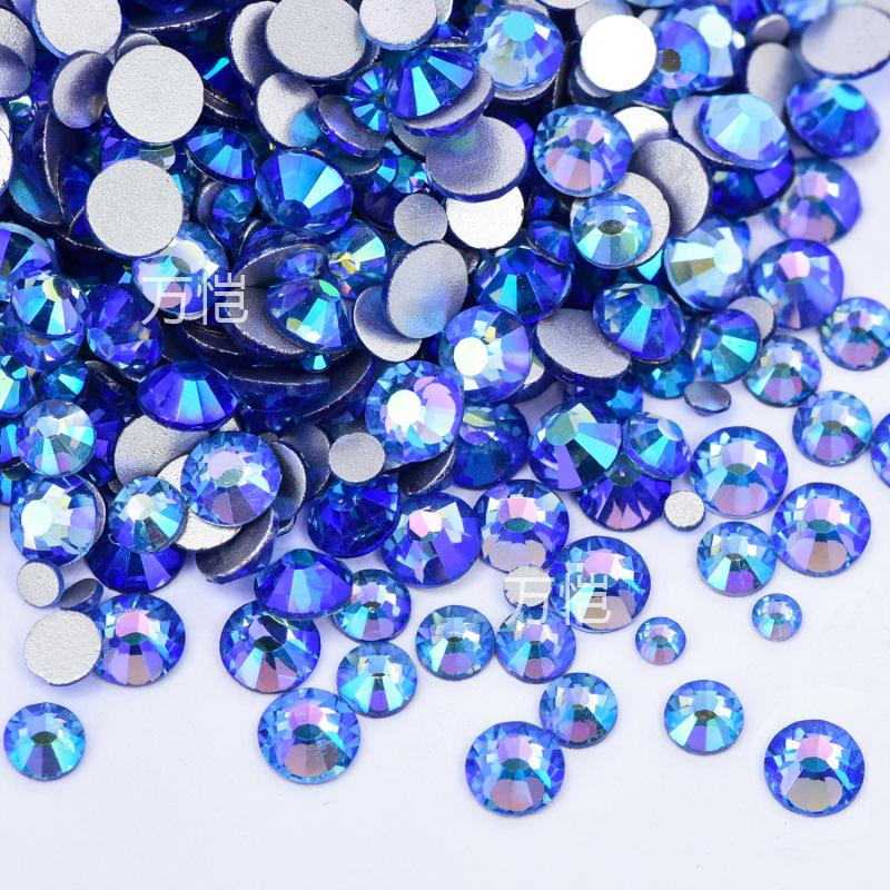 Ss3-Ss16 Mixed Size Flat Bottom Drill, Mobile Phone Case Diy Sticker Diamond Crystal Glass, Creative Nail Art Jewelry Accessories