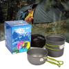 Lightweight Camping Cookware Set 10 Piece Ultralight Mess Kit Durable Non Stick for Hiking Mountaineering