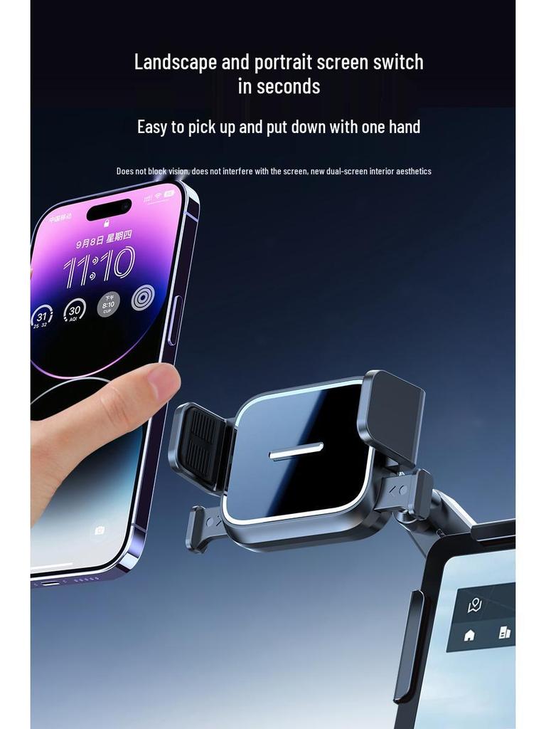 Car Phone Holder with Automatic One-Button Lock for New Energy Vehicle Console