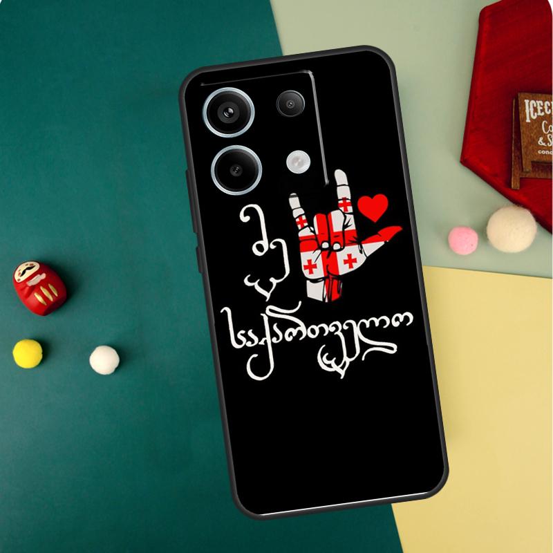 Georgien Fahne Hülle Für Xiaomi Redmi Note 14 13 12 11 15 Pro Plus Redmi 15 13 10 10C 12C 13C 14C 15C Funda