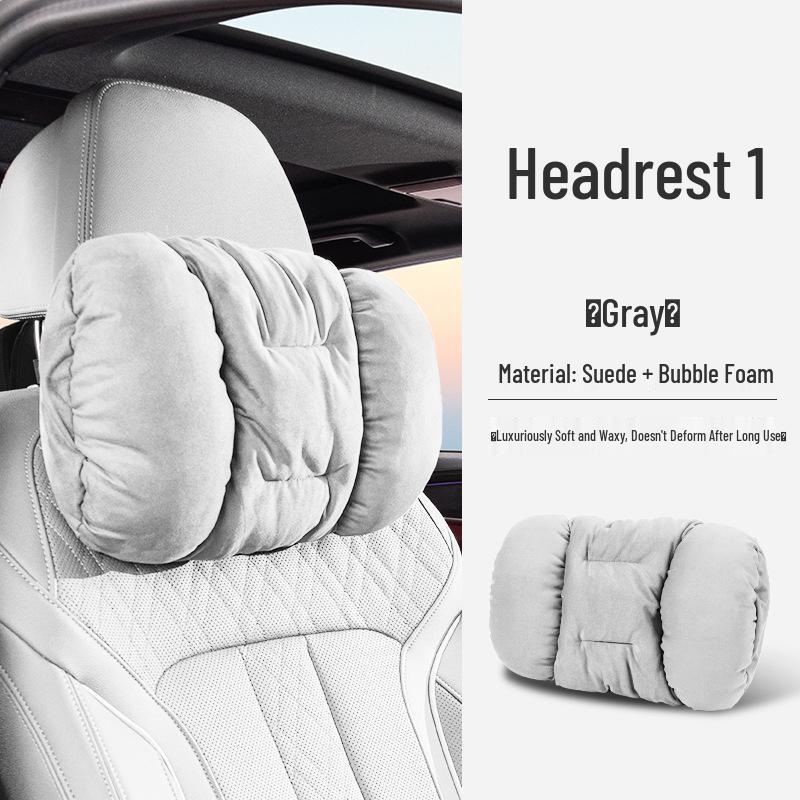 

Роскошный зимний замшевый подголовник для автомобиля: Плюшевая подушка для поддержки поясницы и шеи