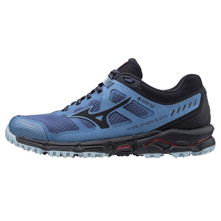Mizuno Wave Daichi 5 Gtx Comfortable Durable Low-Top Color-Block Running Shoes Women sneaker Blue Black J1GK205616 40