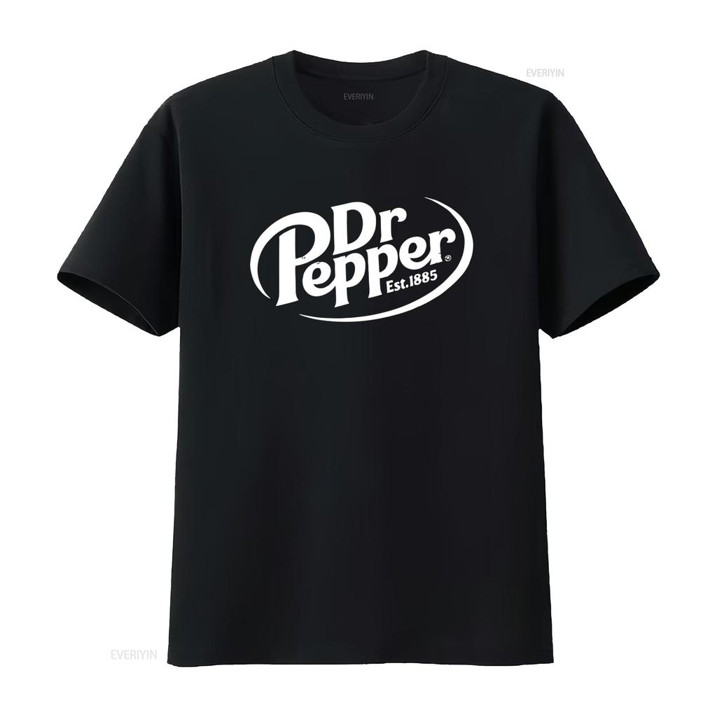 Dr Pepper Męska Koszulka z Klasycznym Logo Nowa L 2XL Założona 1885 Styl Vintage vintage Płukana Unisex Oddychająca streetwear homme