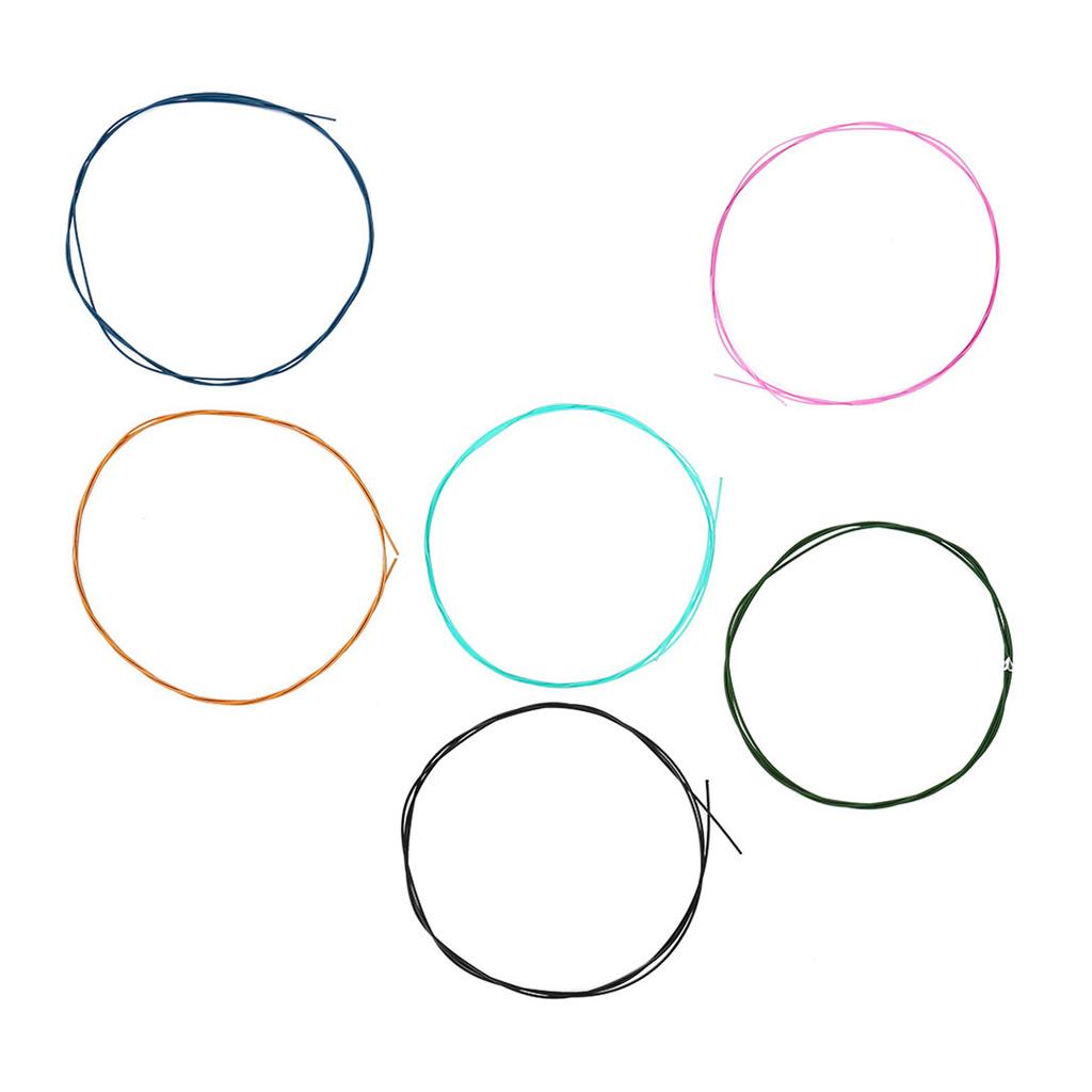 6Pcs Set Colorful Normal Tension Alloy Nylon String for Classical Guitar