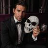 Bling Rhinestone Skull Mask Sparkling Rhinestones Halloween Mask, 3D Comfortable Full Face Eye-catching for Adult Cosplay Parties & Haunted