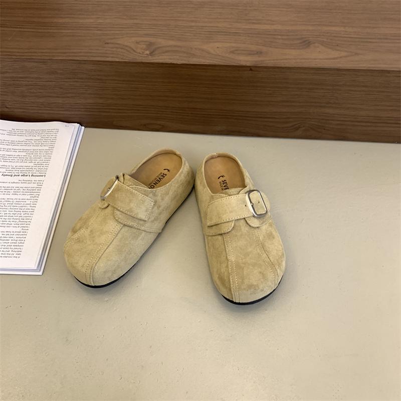 Fashion Fashionable Soft Bottom Half Slippers Shoes Casual Versatile Style Version Ladies Simple and High Quality Slippers