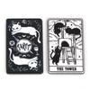 5PCs Black White Acrylic Tarot Pendants Rectangle Cat Double-sided Charms For DIY Earrings Necklace Jewelry Making 3.8cm X 2.3cm