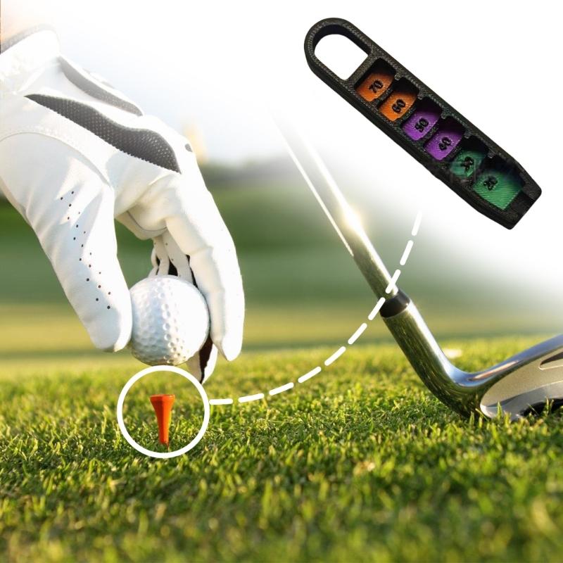 Golf Tees Height Adjuster 6 Settings Plastic Adjustments Tees Height Positioner Training Tool Precisions Ball Height Setter