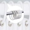 36 Pcs Plastic White Shower Curtain Rings Curtain C Rings Hooks Hanger Bath Drape Loop Clip Glide