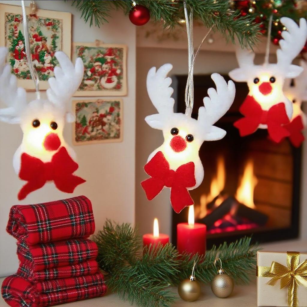 1pc 10/20LED Christmas Elk String Light Battery Operated Indoor Reindeer Fairy Lights For Bedroom Xmas Tree Holiday Party Decor