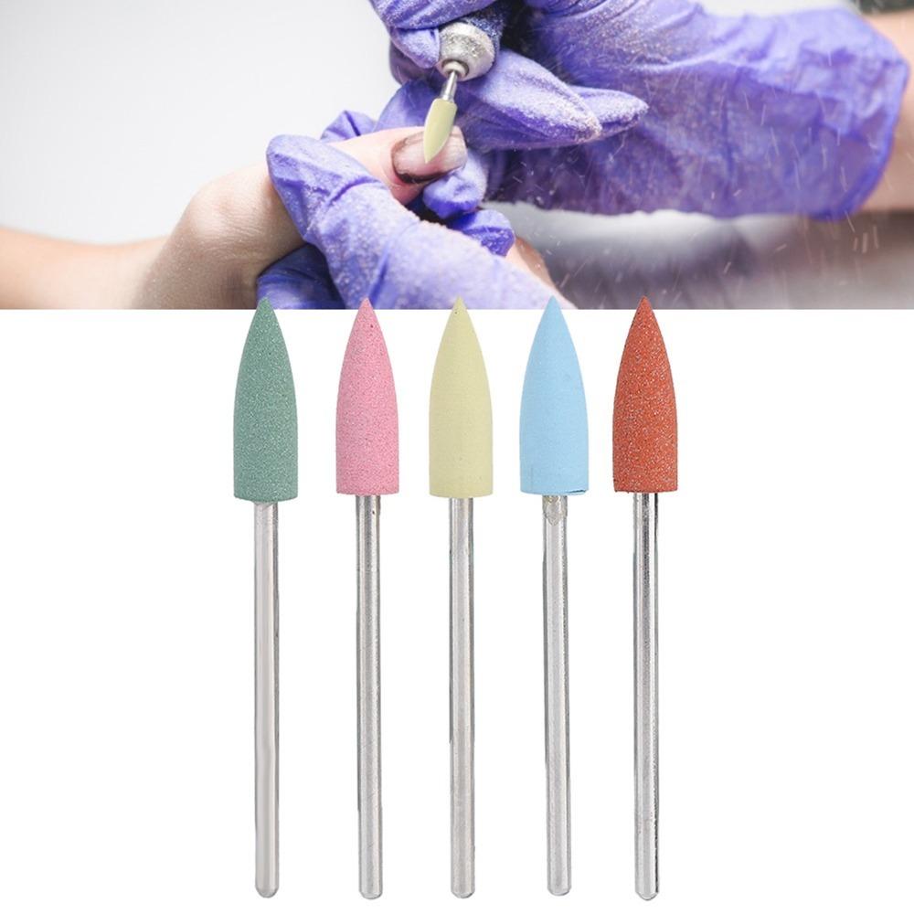 

5PCS Electric Grinding Head Silicone Rubber Grinding Head Manicure Drill Bits Home Salon