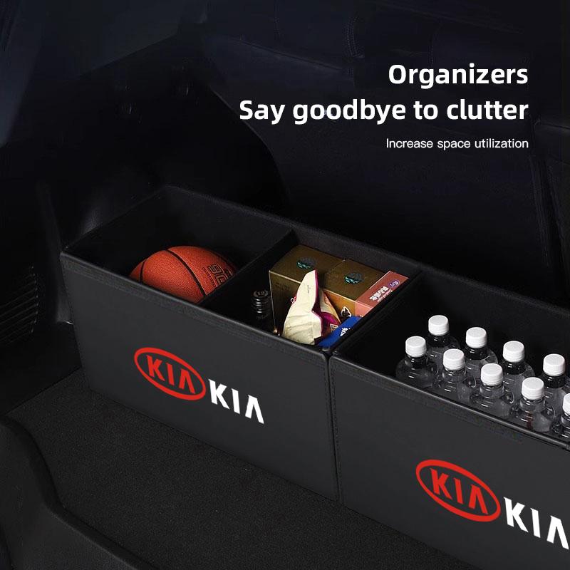 Car Trunk Organizer Box Large Capacity Auto Storage Bag Tools For KIA Sportage Seltos Sorento K3 K4 Soul Carnival EV6 EV9 K5 EV5