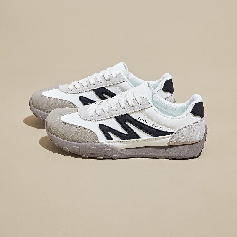 Women‘s Casual Running Sneakers Breathable PU Leather Anti-Slip Chunky Platform Walking Shoes for Women Outdoor Comfortable Lace-up Tennis Sneakers