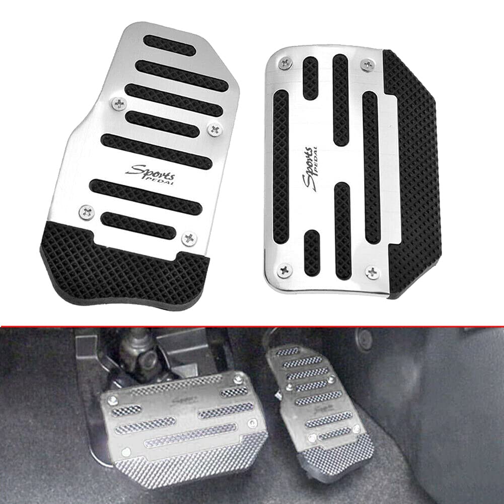 Andifany 2 Pcs Gas Axle Pedal and Brake Pedal Cover Foot Pad Non-slip, Universal Automatic Transmission Car