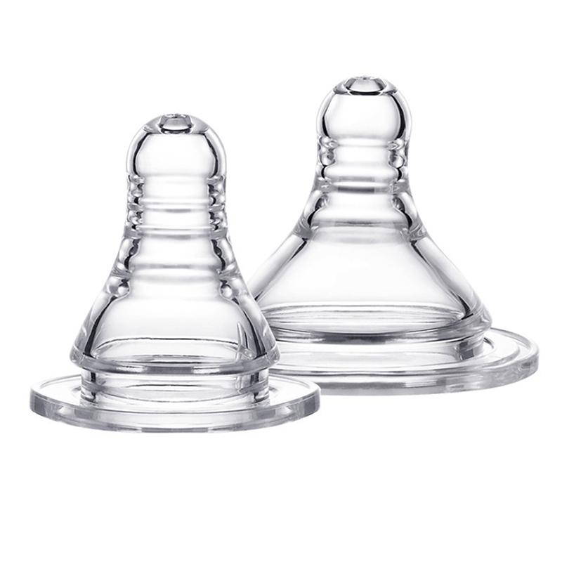 Přírodní flexibilní měkký silikonový dudlík náhradní bradavka krmná láhev na mléko