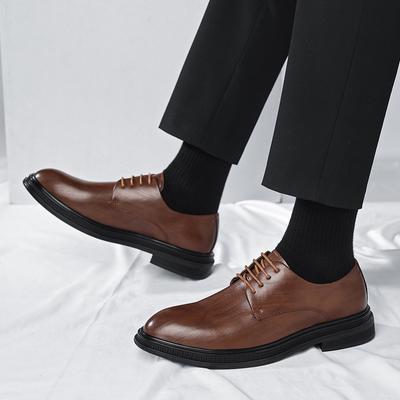 Fashion Men Wedding Leather Business Men's Dress Casual Fashion Gentleman Versatile Outdoor Party Comfortable Walking Shoes New Models