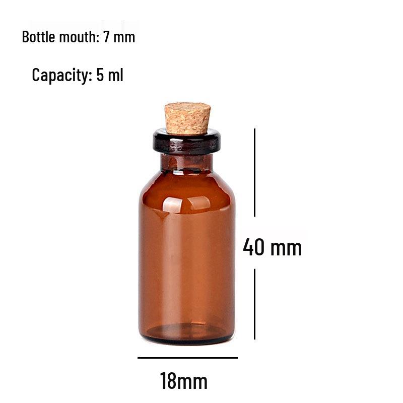 Mini Special-Shaped Glass Wishing Bottle Pendant with Cork for DIY