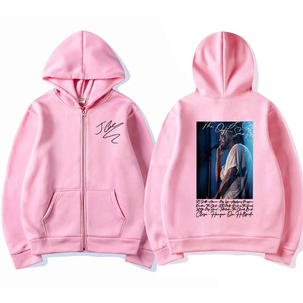 Music Album Printed Zipper Sweatshirt Men's and Women's Wool Zipper Hoodie Men's Hip Hop Street Style Hoodie Coat