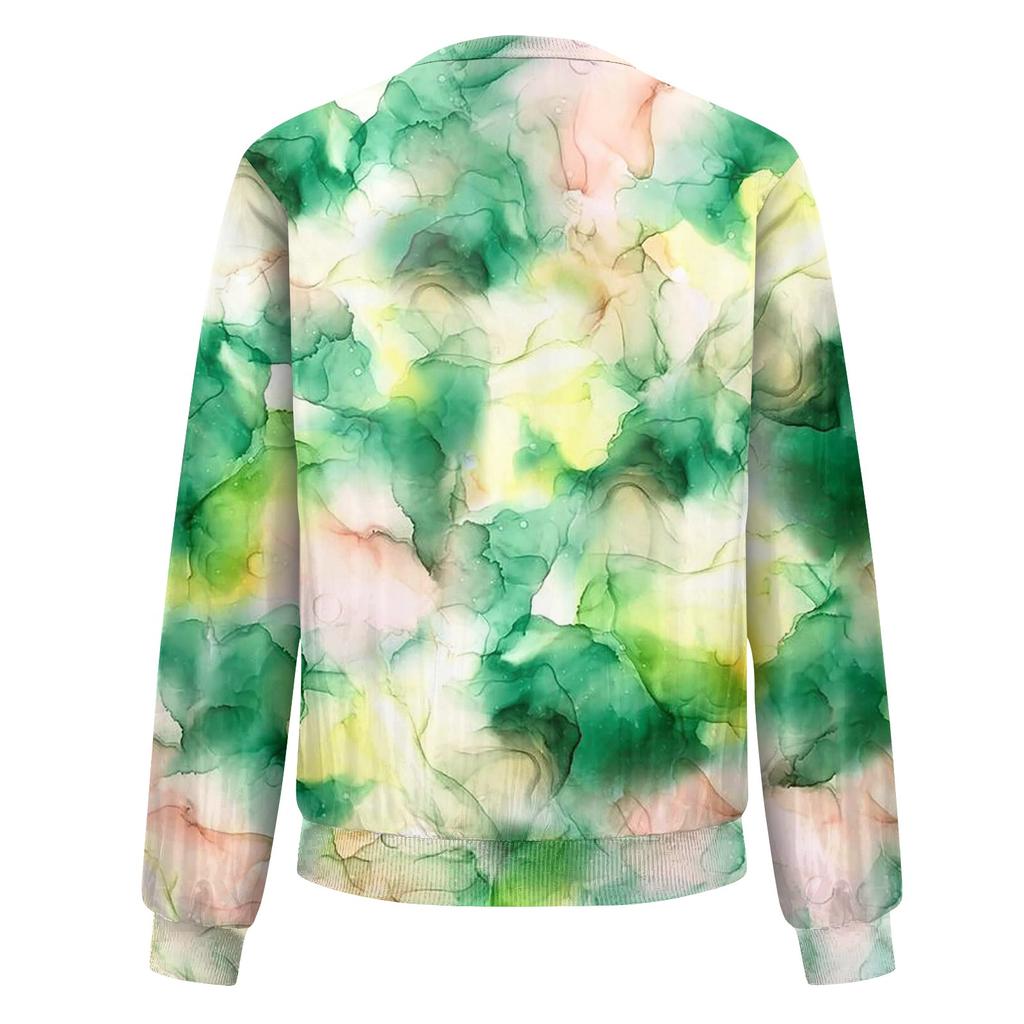Women's Outerwear Print Long Sleeve Casual Zipper Tops Cardigan Shirt Slim Jacket For Women